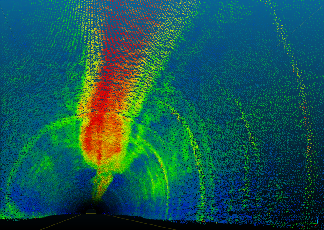 3D point cloud rendering of pipe interior